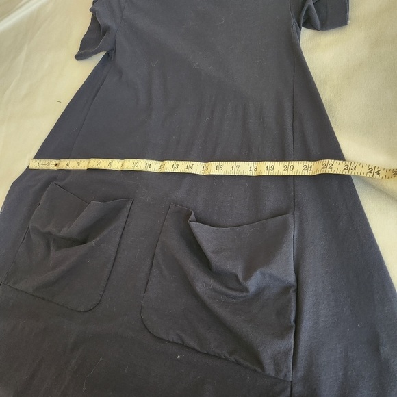 COS I XS/S Navy A-Line Jersey Babydoll Dress with Pockets - Picture 9 of 9